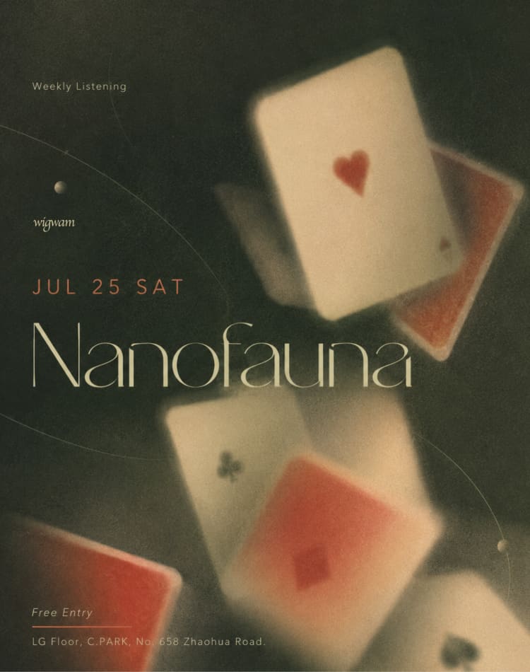 Weekly Listening with Nanofauna event poster or Shanghai Rave Index preview