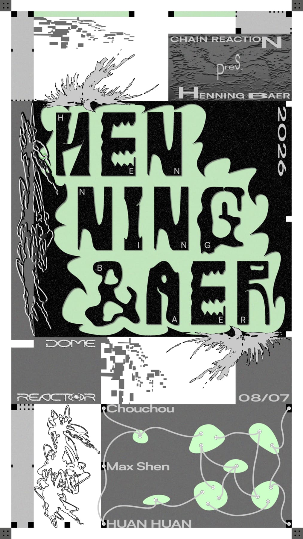 Henning Baer (Techno) event poster or Shanghai Rave Index preview