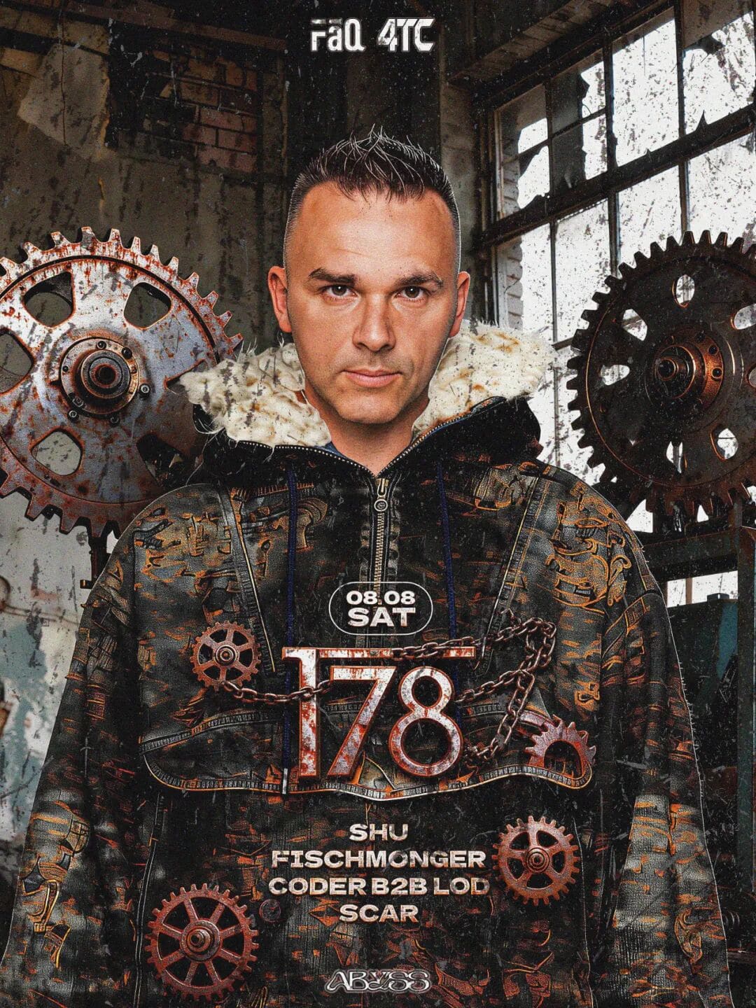 FāQ Pres. T78 (Techno) event poster or Shanghai Rave Index preview