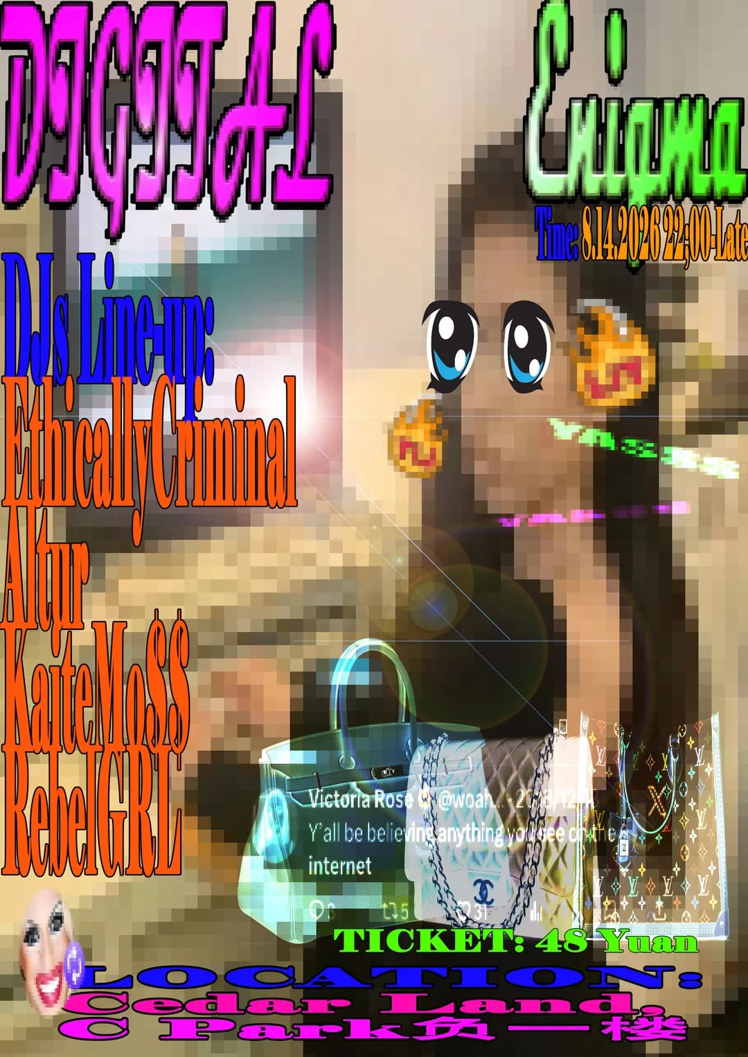 Digital Enigma event poster or Shanghai Rave Index preview
