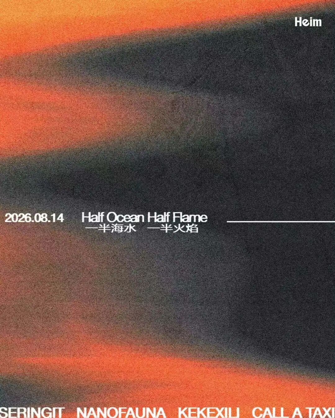 Half Ocean Half Flame / 一半海水 一半火焰 event poster or Shanghai Rave Index preview