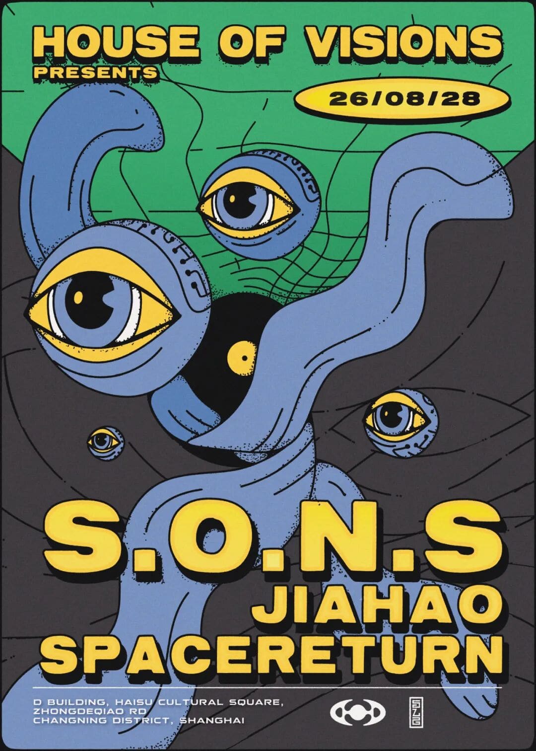 House of Visions: S.O.N.S / Hardgroove Mania event poster or Shanghai Rave Index preview