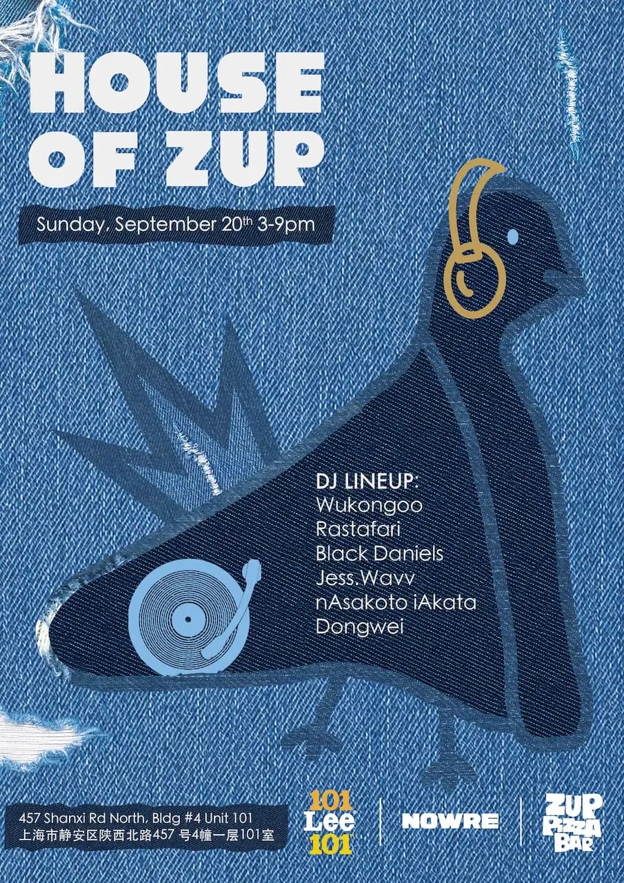 HOUSE OF ZUP event poster or Shanghai Rave Index preview