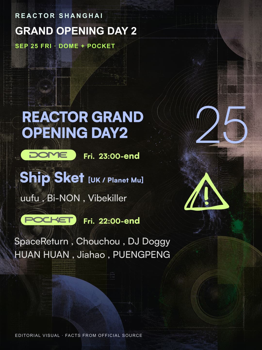 REACTOR Grand Opening Day 2: Ship Sket event poster or Shanghai Rave Index preview