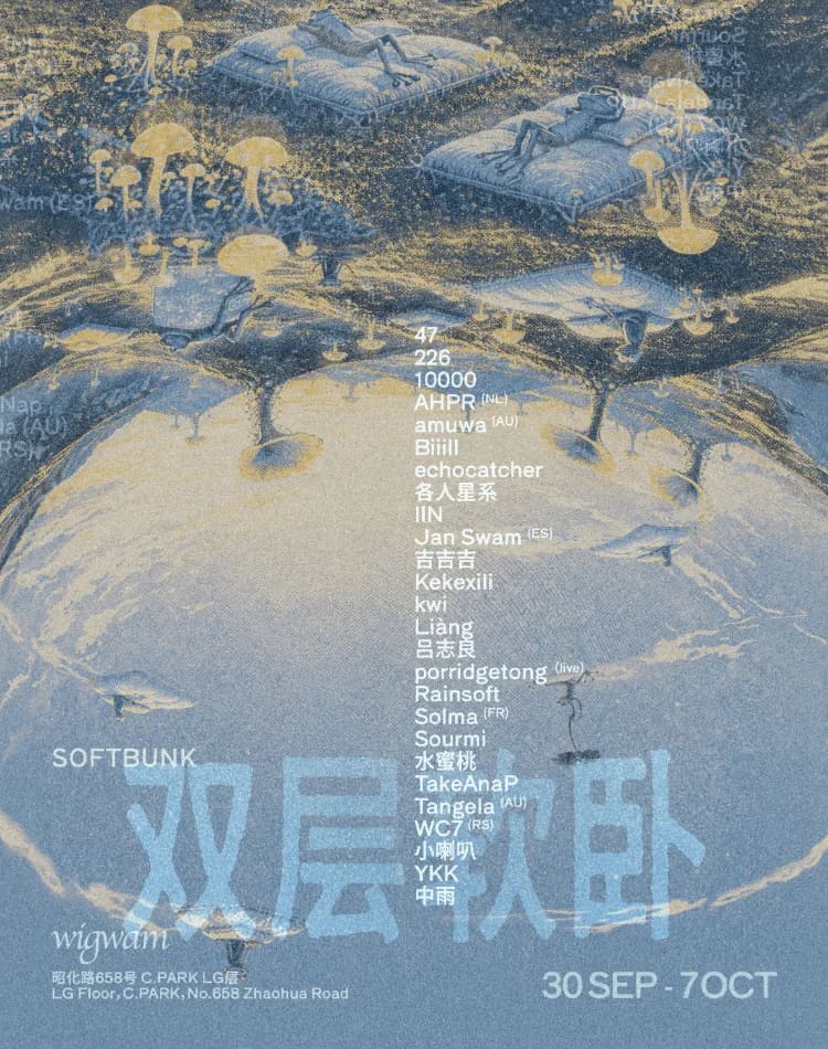 双层软卧007 / Softbunk event poster or Shanghai Rave Index preview
