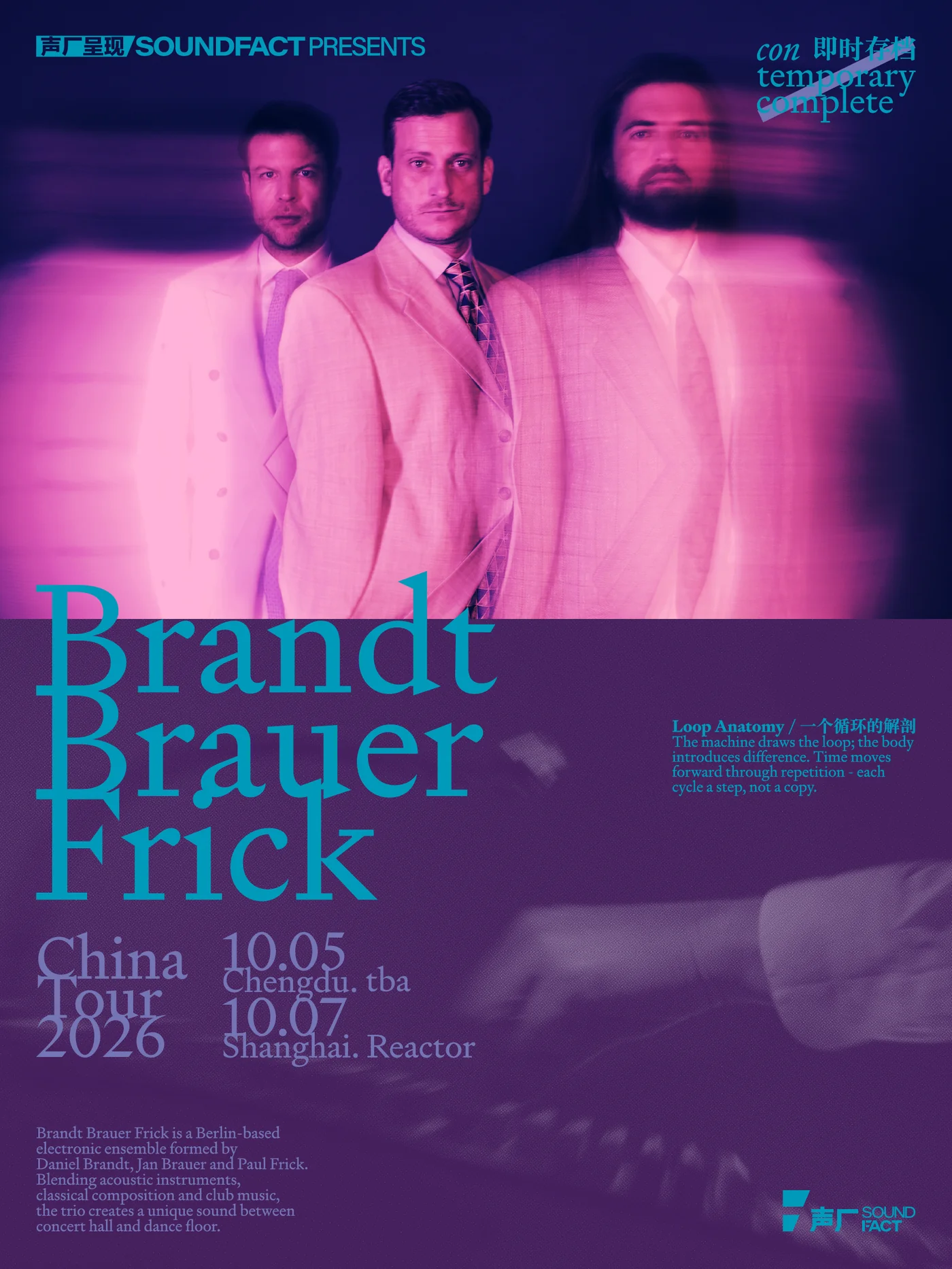 Brandt Brauer Frick — Loop Anatomy event poster or Shanghai Rave Index preview