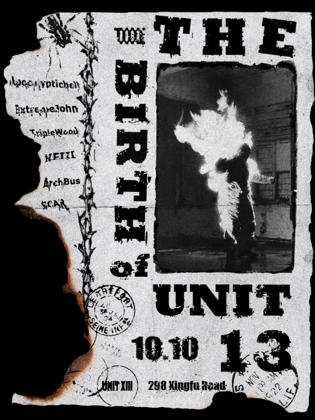 The Birth of UNIT XIII event poster or Shanghai Rave Index preview