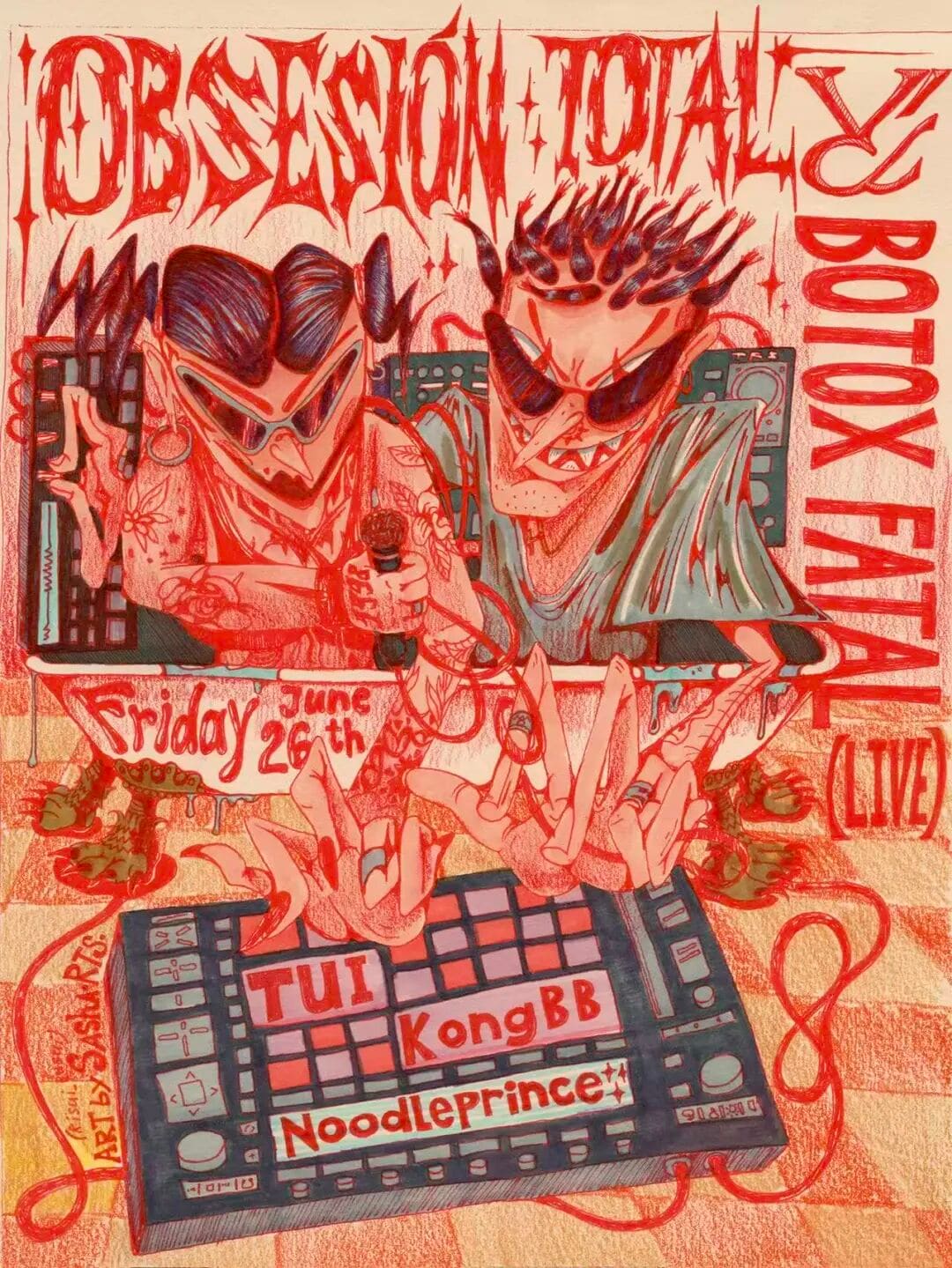 Obsesion Total: BOTOX FATAL (live) event poster or Shanghai Rave Index preview