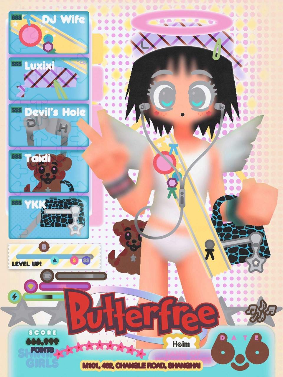 Butterfree dance room at M101 event poster or Shanghai Rave Index preview