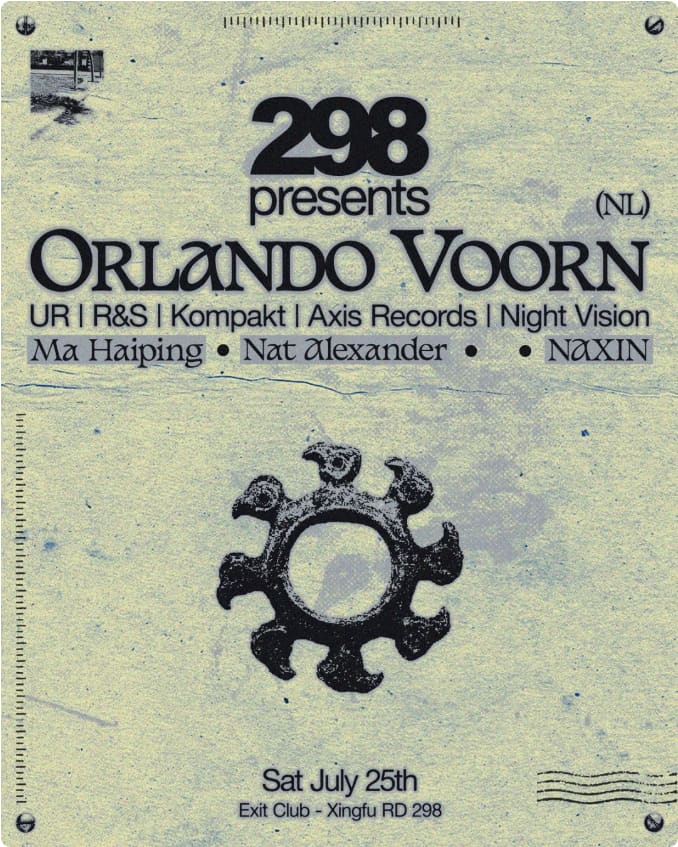 298 pres. Orlando Voorn event poster or Shanghai Rave Index preview