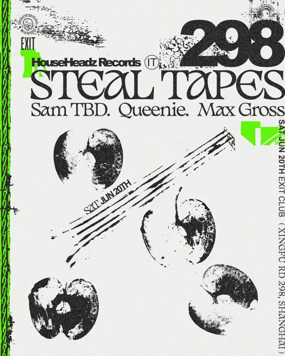 298 pres. Steal Tapes event poster or Shanghai Rave Index preview