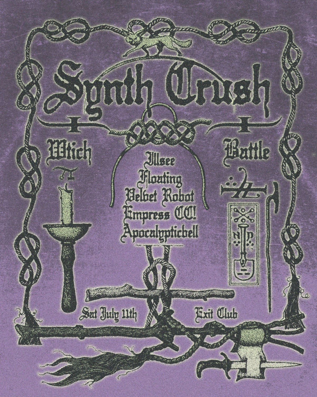 Synth Crush: Battle of the Witchcraft event poster or Shanghai Rave Index preview