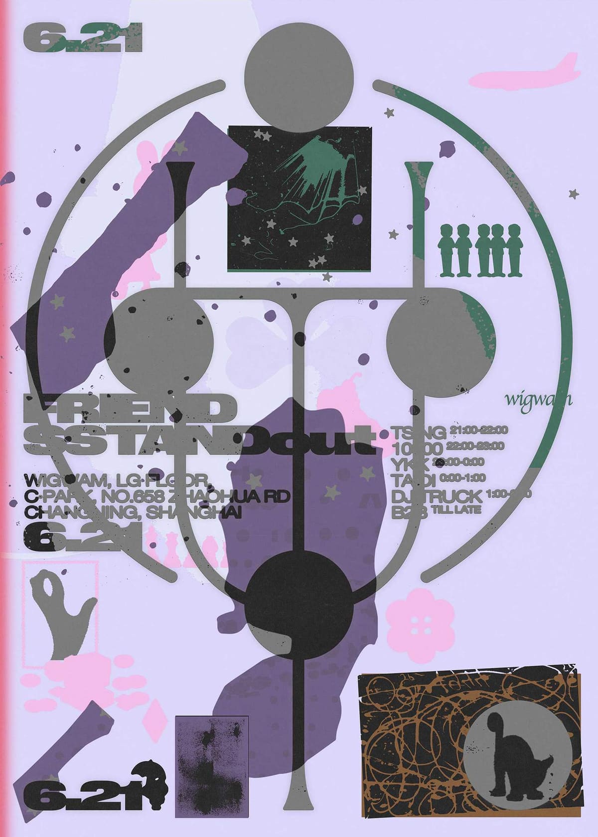 FRIENDSSTANDout event poster or Shanghai Rave Index preview