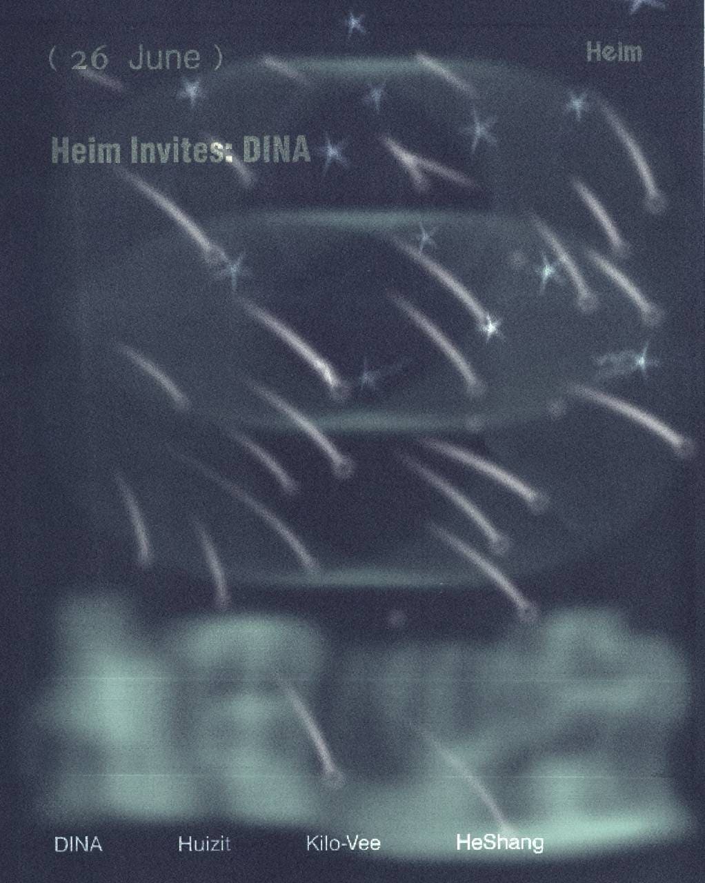 Heim Invites: DINA event poster or Shanghai Rave Index preview