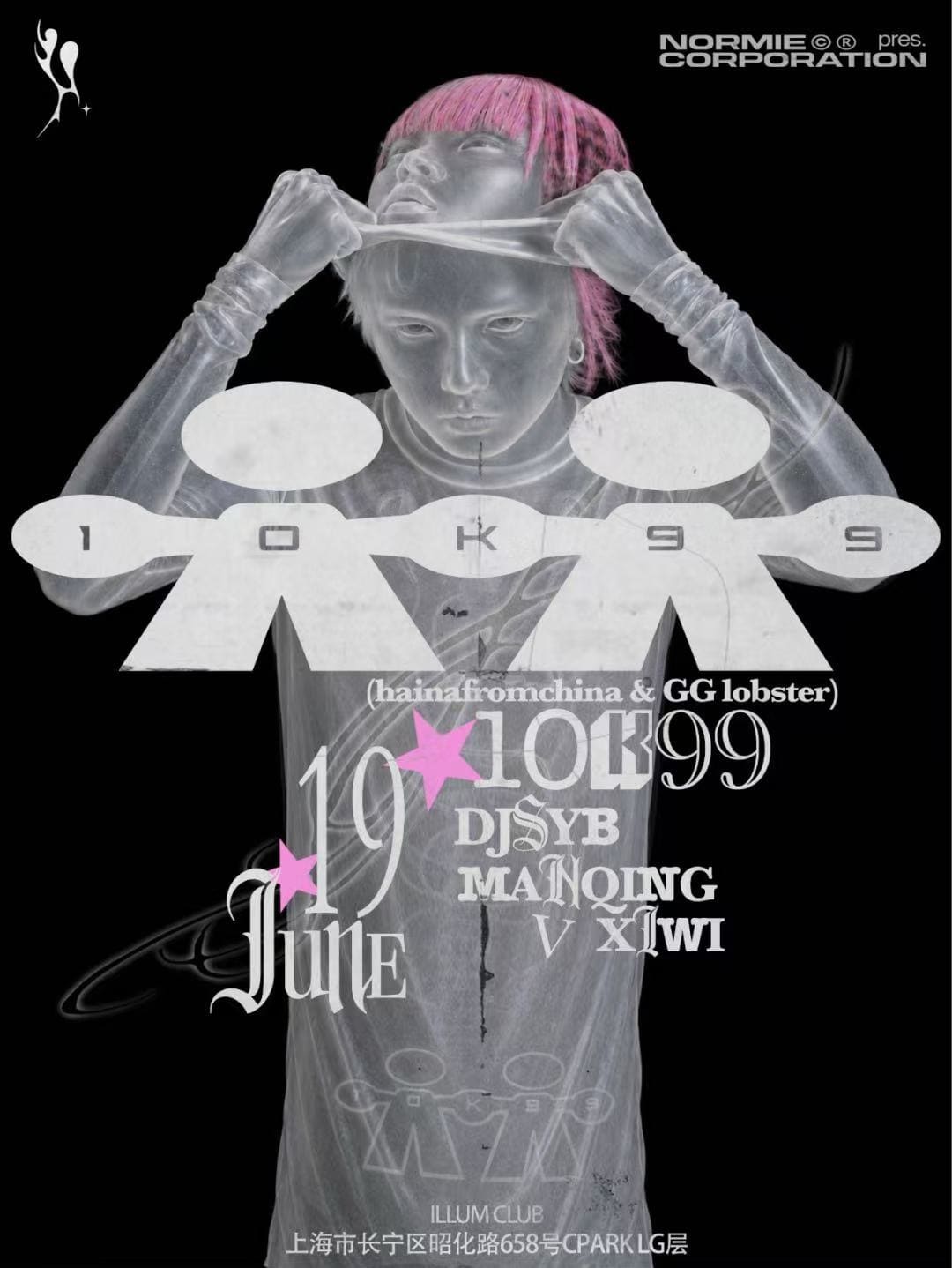 Normie Corp pres. 10K99 event poster or Shanghai Rave Index preview