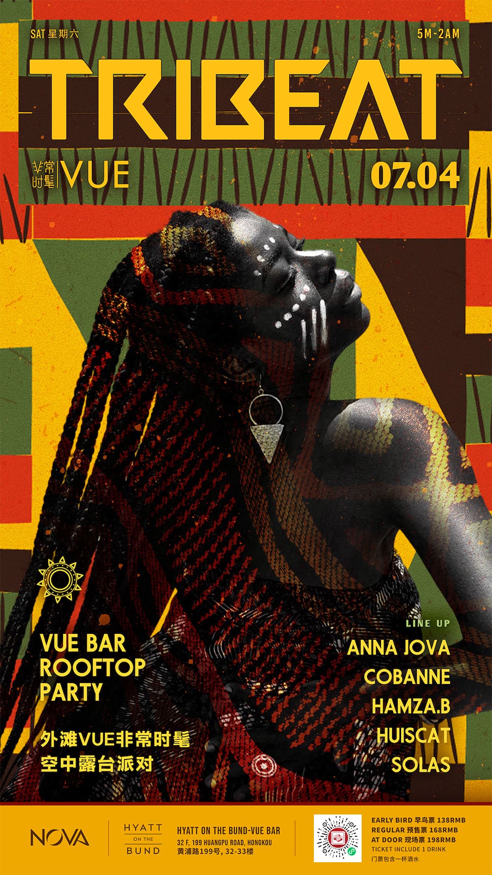 Nova Events Presents: Tribeat - Rooftop Party event poster or Shanghai Rave Index preview